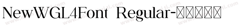 NewWGL4Font Regular字体转换